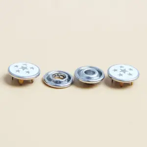 Five star pattern double side cap prong snap button for baby clothing