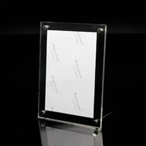 3 인치 100x70mm 직사각형 아크릴 액자 자석 홈 침실 장식 크리 에이 티브 크리스탈 높은 투명 사진 프레임