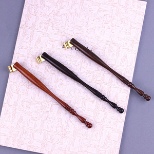 Plumín oblicuo Ornamental para caligrafía, soporte para pluma, brida de latón multiajuste para diestros con bolsa de terciopelo - Product Image 4