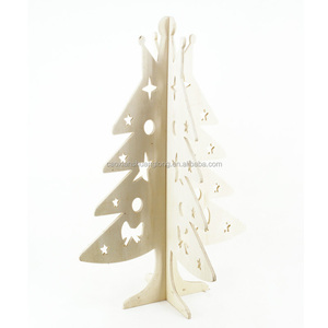 Haute qualité bois laser sculpture arbre de noël pour la décoration - Product Image 3