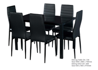 Ensemble de table à manger en verre trempé au design moderne avec chaises Prix bas Meubles de maison pour salle à manger Hôtel Restaurant Cuisine