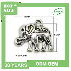 para elefante, elefantes encantos, <span class=keywords><strong>amuletos</strong></span> <span class=keywords><strong>de</strong></span> elefante <span class=keywords><strong>de</strong></span> aleación <span class=keywords><strong>de</strong></span> zinc, el encanto del metal, encanto <span class=keywords><strong>de</strong></span> plata antiguo - Product Image 1