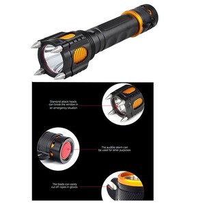 Autodefensa 2 interruptor 5 modos alto Lumen alarma Audible táctica T6 LED linterna antorcha con cabeza ataque - Product Image 5