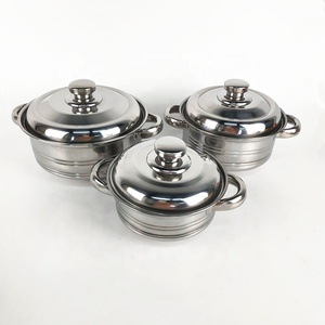 <strong>Stainless</strong> <strong>Steel</strong> Soup Pot Cookware <strong>Set</strong> Pans Pots <strong>Saucepan</strong> Cooking Casserole - Product Image 2
