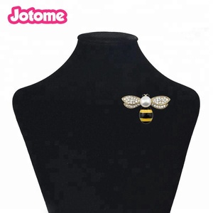 Bumblebee accesorios joyería rhinestone amarillo <span class=keywords><strong>reina</strong></span> perla honey bee broche - Product Image 5
