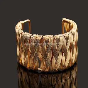 Thời Trang 18K Vàng Bangle Ả Rập Saudi Đồ Trang Sức Bán Buôn NZBR-0005