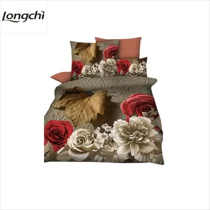 도매 polyester classical 3D designs 침대 장 set fitted sheet set fabric