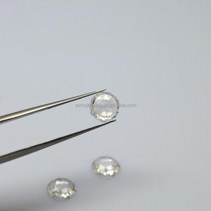 Precio de fábrica al por mayor color blanco 8mm Rose cut cubic zirconia piedras para la joyería de la manera - Product Image 1