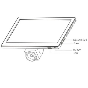 미래 광학 MDC2000 9.0 인치 HD LCD 디지털 줌 현미경 카메라 2.0 MP 광학 부품 내장 릴레이 렌즈 - Product Image 6