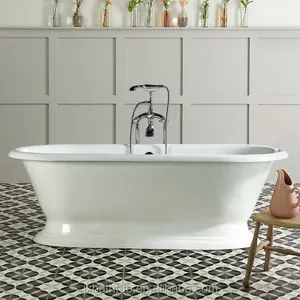 72 "Kích Thước Lớn Bệ Ngoài Trời Freestanding Sử Dụng Gang Tráng Men Bồn Tắm Miễn Phí Thường Vụ Bath For Sale