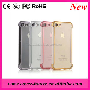 <span class=keywords><strong>Oficial</strong></span> Galvanoplastia caja del teléfono celular TPU caso claro transparente para el iphone 7 7 Más para el iphone 7 caja - Product Image 1