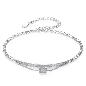 CZCITY Fine Jewelry Fashion Lady 925 Silber Frau Designer Zirkonia Cubic Summer Luxus Kettenglied Armband