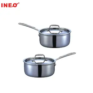 Restaurant And Hotel Stainless Steel Compound Steel Single-Handle Steamer,Pot And Pans Or Chef Pan