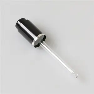 20/410 black luxury push button glass dropper cap