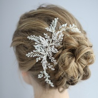 Barrette de feuille de cristal pour bal de promo, bijoux de mariage, accessoires pour cheveux de mariée, pince à cheveux, offre spéciale