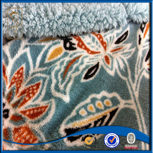 Fábrica de China al por mayor <span class=keywords><strong>flores</strong></span> de lana hecha a mano impresa tamaño completo manta barato - Product Image 2