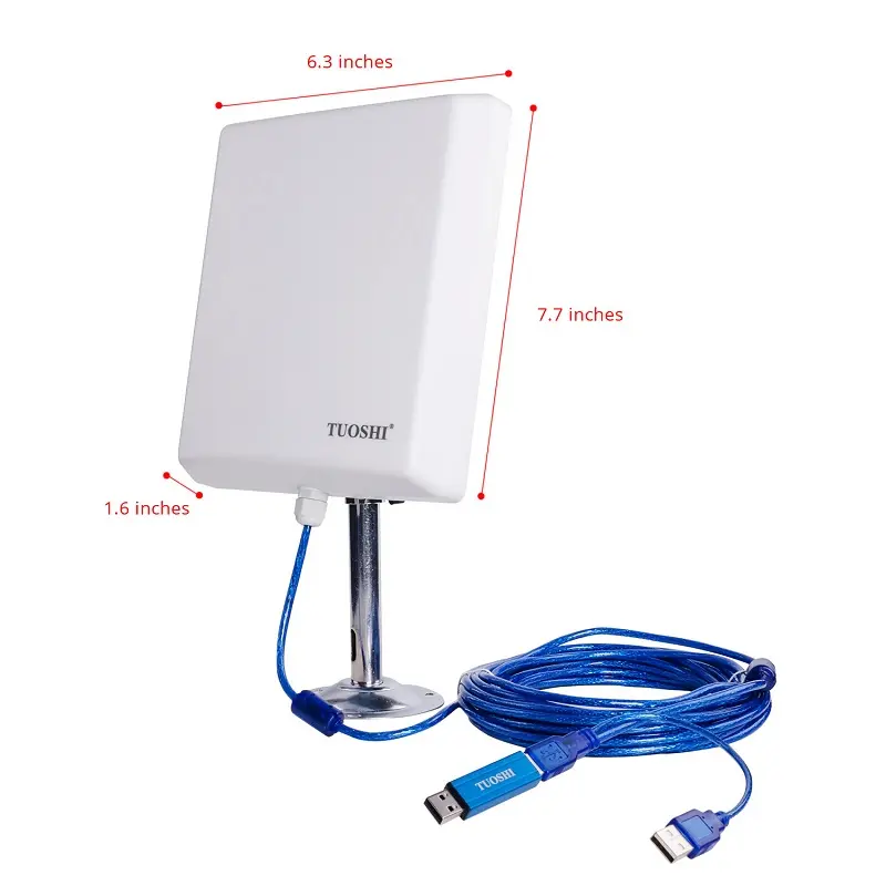 TUOSHI yüksek güç kablosuz Wifi anten WiFi USB adaptörü Realtek RTL8811AU kablosuz USB anten desteği 2.4G 5G çift bant