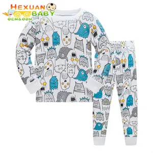 3-8Year Kid Pyjamas 100% Bio-Baumwolle Baby kleidung Pyjamas Großhandel Kinder Nachtwäsche