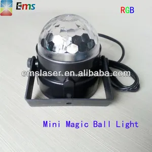 venta caliente fabricante de led rgb 3 x1w el modo auto mini led de cristal mágica bola