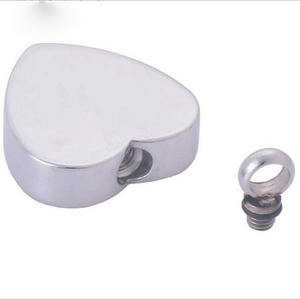 Colgante de collar de urna conmemorativa de cremación de acero inoxidable, cenizas conmemorativas en forma de corazón chapadas en plata para mi padre, mi héroe - Product Image 4