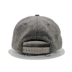 Mũ Len Xám Với Nhãn Dệt, Mũ Bóng Chày Bằng Gỗ - Product Image 4
