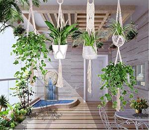 2019 venta caliente de encargo OEM colgando de la pared de algodón interior macrame planta suspensión para la decoración del jar - Product Image 5