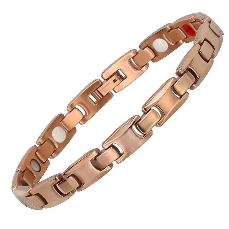 Hottime Factory Wholesale Magnetic Fashion Health 316L Stainless Steel Jewelry Rose Gold
