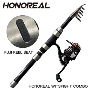 Fournisseur <span class=keywords><strong>Tele</strong></span> Sea Ensemble combiné de cannes à pêche et moulinet à lancer en carbone pur - Product Image 2