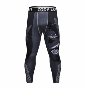 Vendita calda nuova vendita all'ingrosso Full Sublimation <span class=keywords><strong>Leggings</strong></span> da <span class=keywords><strong>uomo</strong></span> Bjj MMA Spats per l'allenamento stretto - Product Image 3