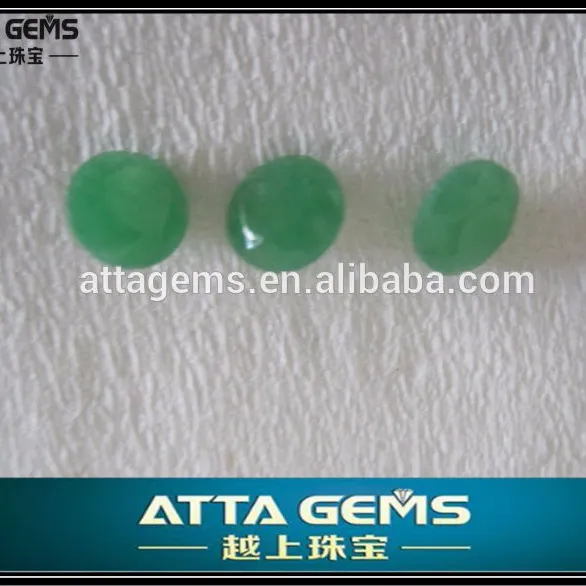 Mira como color verde oval cut malayo jade