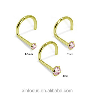 Anneaux de <span class=keywords><strong>nez</strong></span> fantaisie en or plaqué magnétique en gros, bijoux de <span class=keywords><strong>piercing</strong></span> corporel indiens - Product Image 1