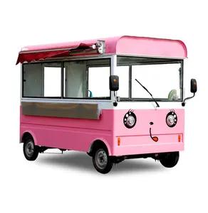 Outdoor Cooking Fast Mobile four wheels Electric Food Truck/Specialty Vehicles Catering Trucks for sale