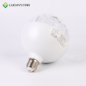 Minibombilla Led mágica de cristal, Bola de discoteca, colorida