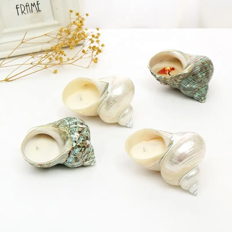 Aromatherapy Essential Oil Candle Smokeless Soy Wax Creative Shell Gift Decorative Candle