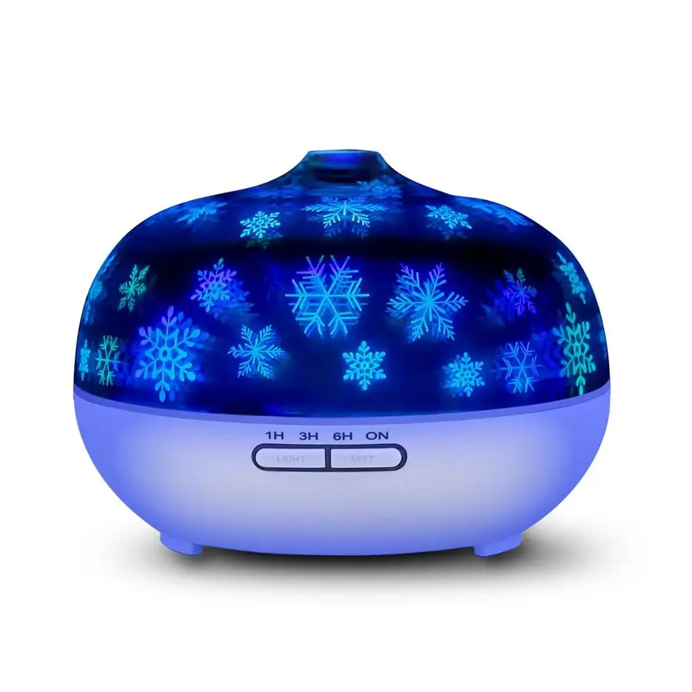 Home Scent Air Freshener Electronic Aroma Lamp Machine 3D Glass Nebulizing Essential Oil Ultrasonic Aromatherapy Diffuser