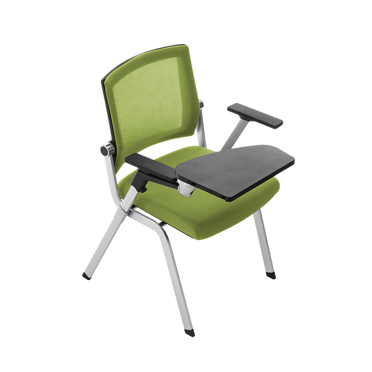 School Mobile foldable chairs stackable lecture conference chair with writing pad