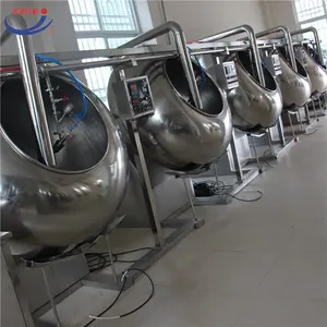 Automatic Dry Fruits Nuts Cocoa Bean Spraying Chocolate Coating Machine