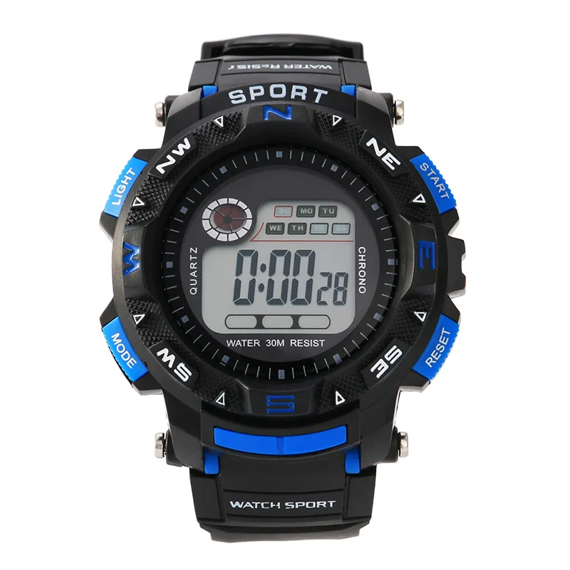 Cheapest time settings multi function men waterproof digital wrist watch sports outdoor watch digital with alarm mode