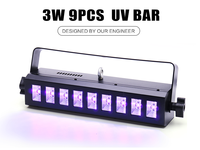 Lumière noire à uv 6x9x3w, éclairage par bar pour DJ, disco, lumière noire pour fête, anniversaire, mariage