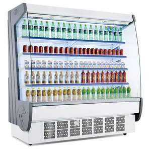 2m supermarket display fridge for drink and milk / display freezer supermarket/ supermarket refrigerator price cheaper