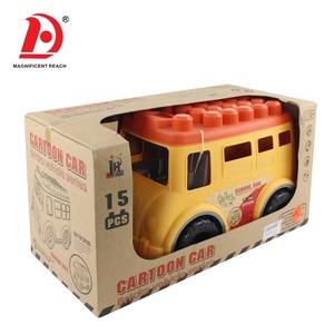 HUADA Blocchi di Costruzione Educativi in Plastica per Bambini, <span class=keywords><strong>Giocattolo</strong></span> Auto/<span class=keywords><strong>Autobus</strong></span> a Ruota Libera - Product Image 5