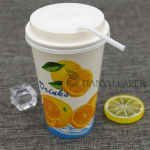 16 oz Halloween partido fábrica <span class=keywords><strong>logo</strong></span> impreso desechables sola pared grado alimenticio papel bebida fría taza de jugo de - Product Image 2