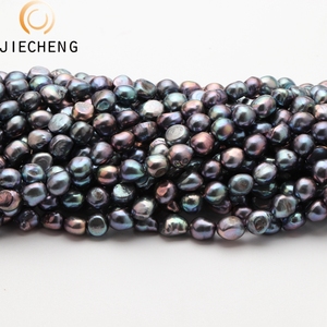 Collar de perlas barrocas chinas de agua dulce de 10-11mm clásico al por mayor hebra de perlas irregulares de pavo real para collar - Product Image 1