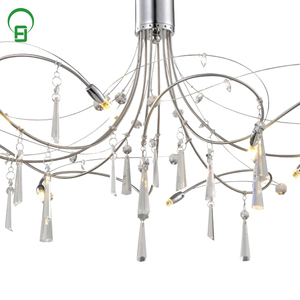 Nouvelle production <span class=keywords><strong>fleur</strong></span> <span class=keywords><strong>en</strong></span> métal <span class=keywords><strong>en</strong></span> forme de cristaux grand moderne lustres 8 Lumière <span class=keywords><strong>Lustre</strong></span> - Product Image 3