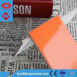 Gạch Ốp Tường Màu Gốm Tàu Điện Ngầm Màu Trơn Tráng Men Màu Cam Chất Lượng Cao 7.5*15Cm 7.5*15 7.5X15 7.5X15Cm 3X6 "75X150Mm 75X150Mm - Product Image 3