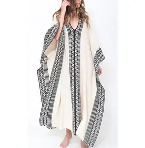 Fashion Gaun Longgar Wanita Abaya Dubai Boho Kaftan (16050301)
