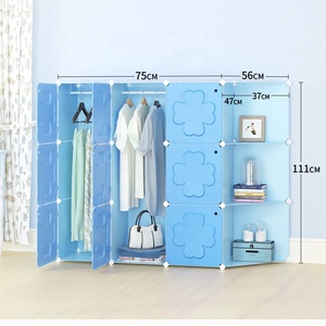 Bedside Storage Organizer <strong>Plastic</strong> Portable Cube <strong>Wardrobe</strong> - Product Image 6