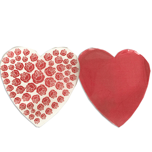 Santi an <span class=keywords><strong>Paper</strong></span> Die Cut Herzförmige bedruckte Servietten Bunte faltbare Cocktail-Servietten in Packung für romantische Partys - Product Image 6