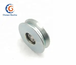 U Rãnh Bánh Xe D48/58/68/78/98Mm U Hoặc V Rãnh Kẽm Mạ Thép Ròng Rọc Với Mang Cho Cửa Trượt Bánh Xe - Product Image 4