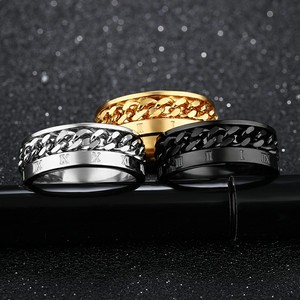 Marlary – bague en chaîne torsadée pour homme, anneau de fiançailles indien, or, Style <span class=keywords><strong>motard</strong></span>, en acier inoxydable - Product Image 5